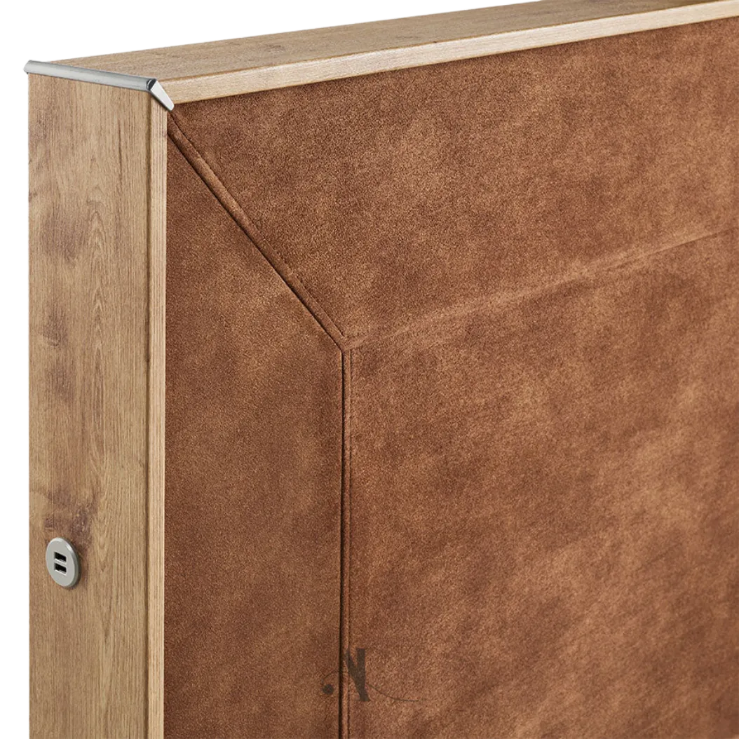 Dosseret Bordeaux – Tête de lit matelassée design bois et tissu personnalisable