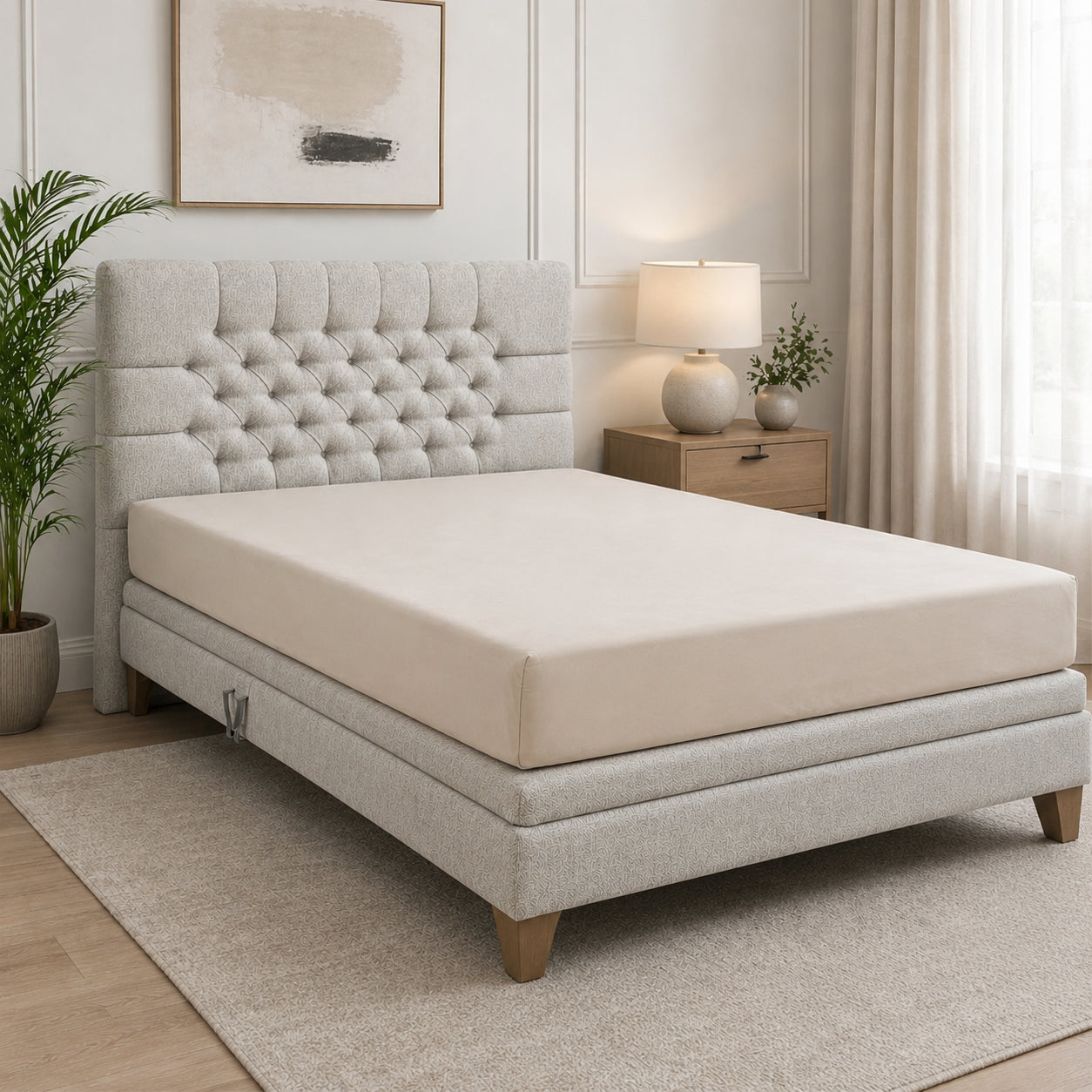 Drap-housse en percale 100 % coton peigné – Douceur et élégance haut de gamme